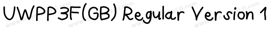 UWPP3F(GB) Regular Version 10字体转换